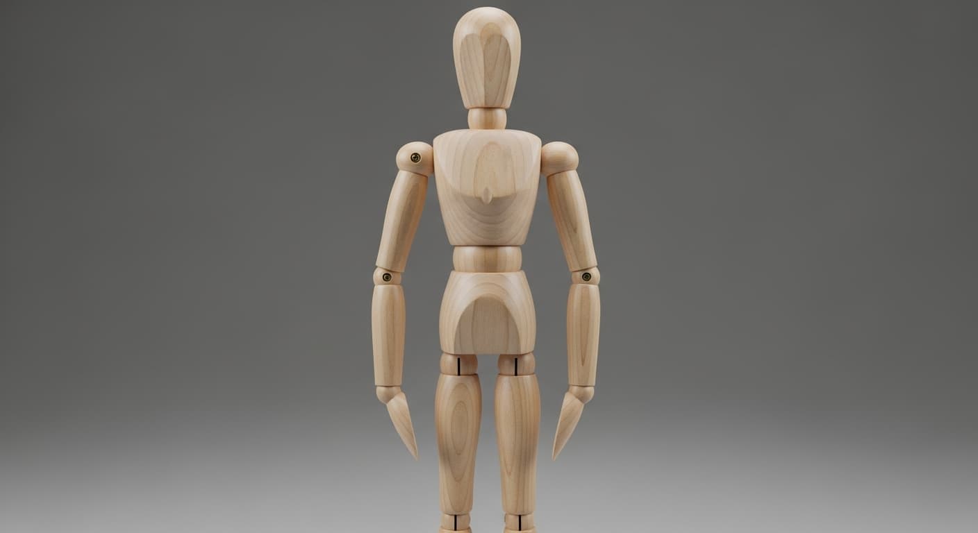 AI generated: mannequin en bois