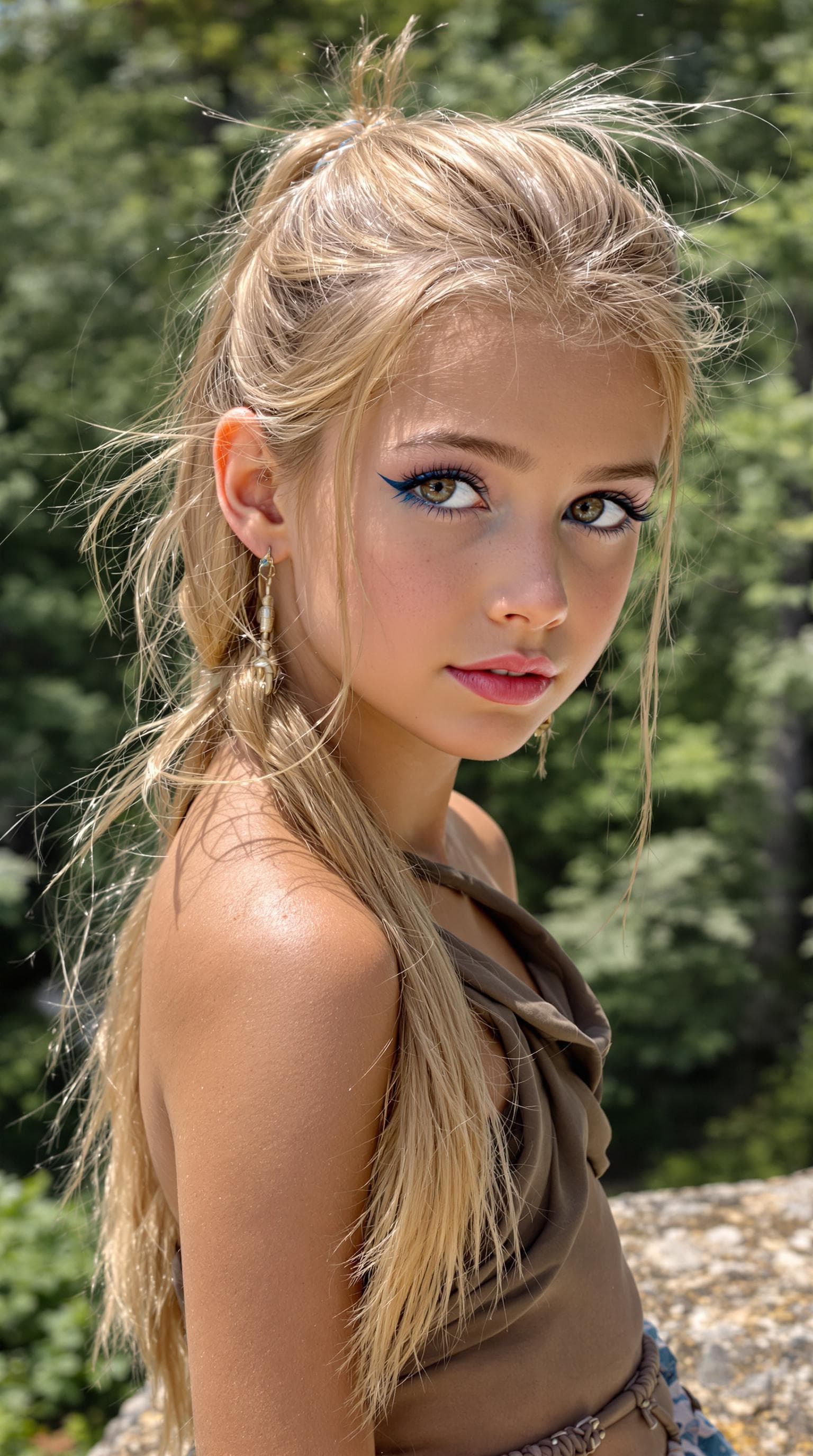 AI generated: a professional photo of a exceptionally beautiful girl in the world, (ten year old),( age 10) (futur...