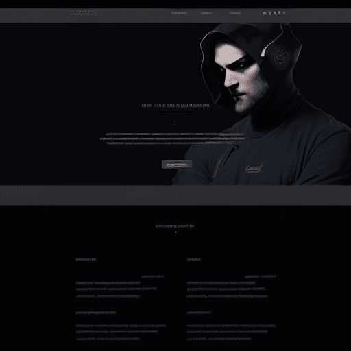AI generated: dark background image with web technologies in the background for web developer portfolio website
