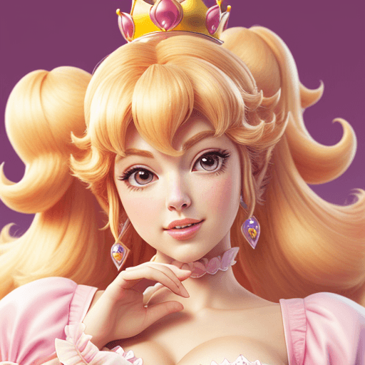 AI generated: High resolution,  princess peach, perfect details