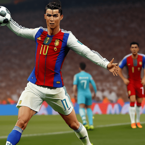 AI generated: cristiano ronaldo alzando la copa del mundo
