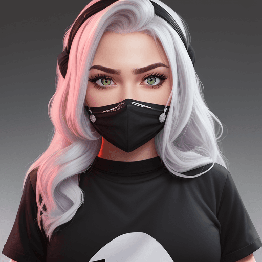 AI generated: fortniet fncs pleyer  wihte a nice face ab black tishirt