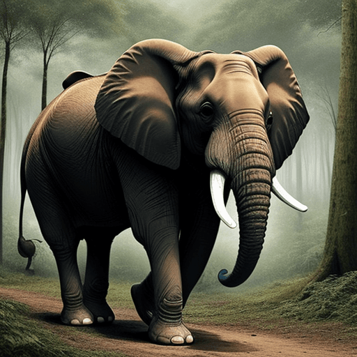 AI generated: There lived an elephant in a forest. He was very kind. He provided constant helpful assistance durin...