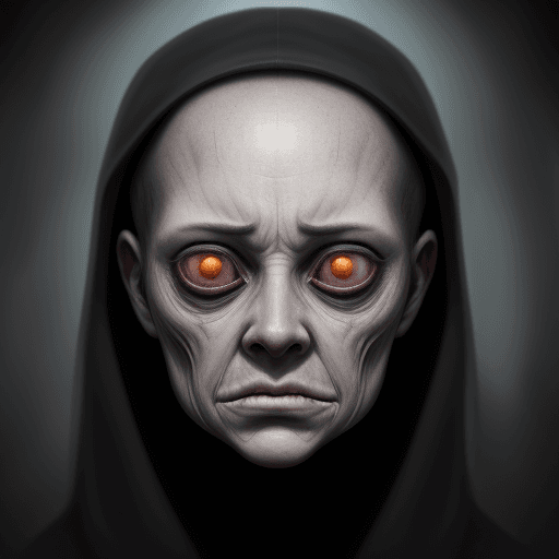 AI generated: disturbing face, haunting, bizarre, uncanny, masters, 8k, nanites, no errors, perfect