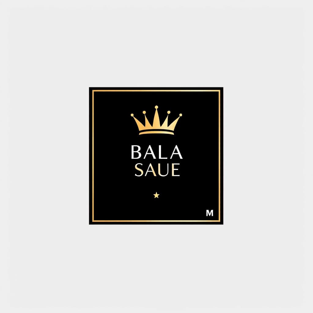 AI generated: An elegant luxury logo with a golden gradient, serif typography, and a minimalist crown icon. Sophis...