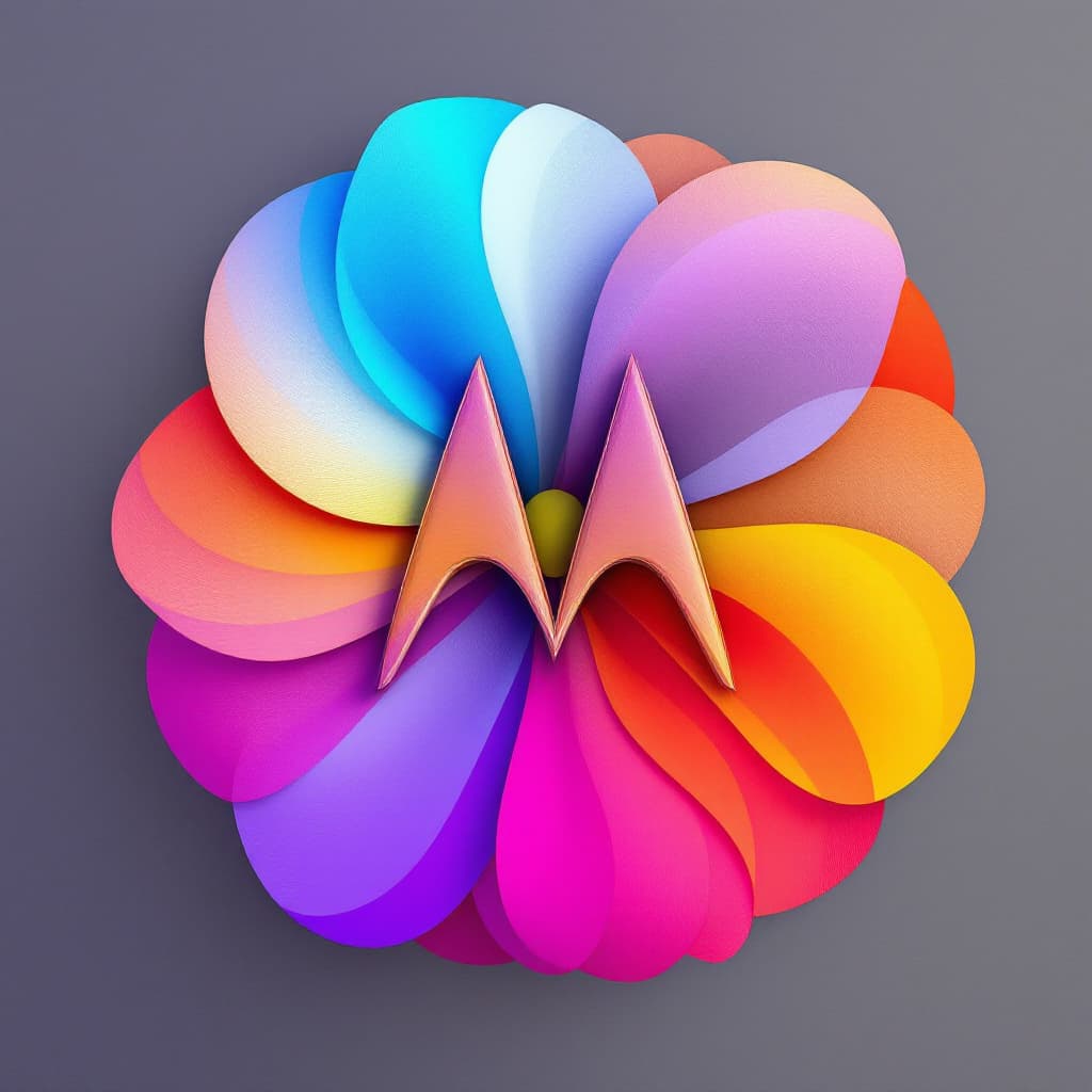 AI generated: Motorola logo as flower
