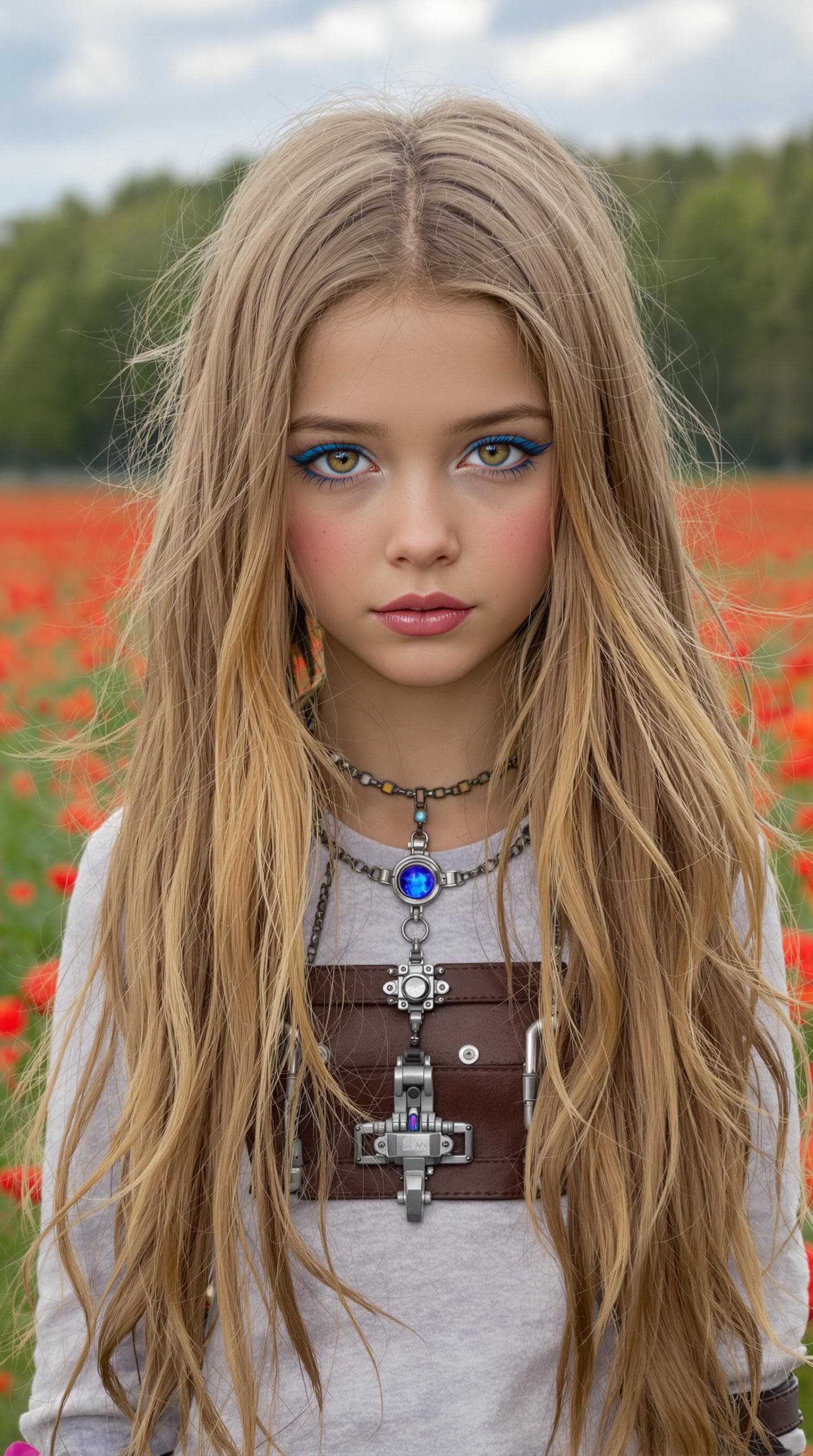 AI generated: a professional photo of a exceptionally beautiful girl in the world, (age 10), (ten year old) of the...
