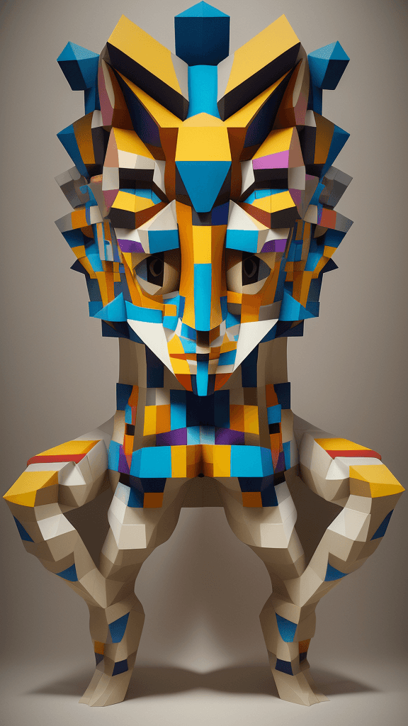 AI generated: rfktrstyle 3D Cubistpaper"An artistic visionary harnessing the essence of creativity, merging intric...