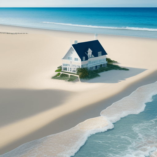AI generated: A house on the beach
