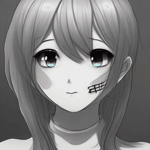 AI generated: anime girl with cheek piercing (NOT NSFW PLEASE)
