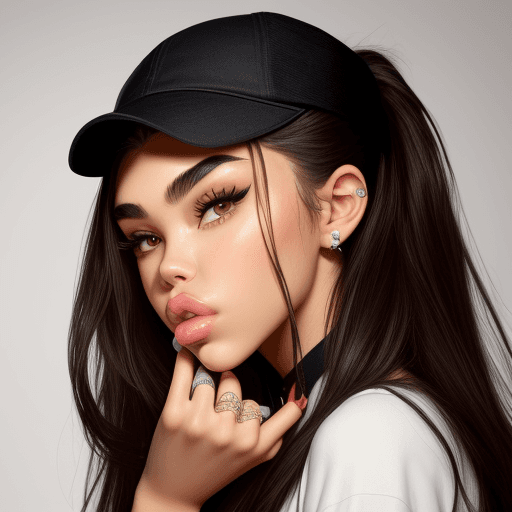 AI generated: Madison beer big lips beautiful


