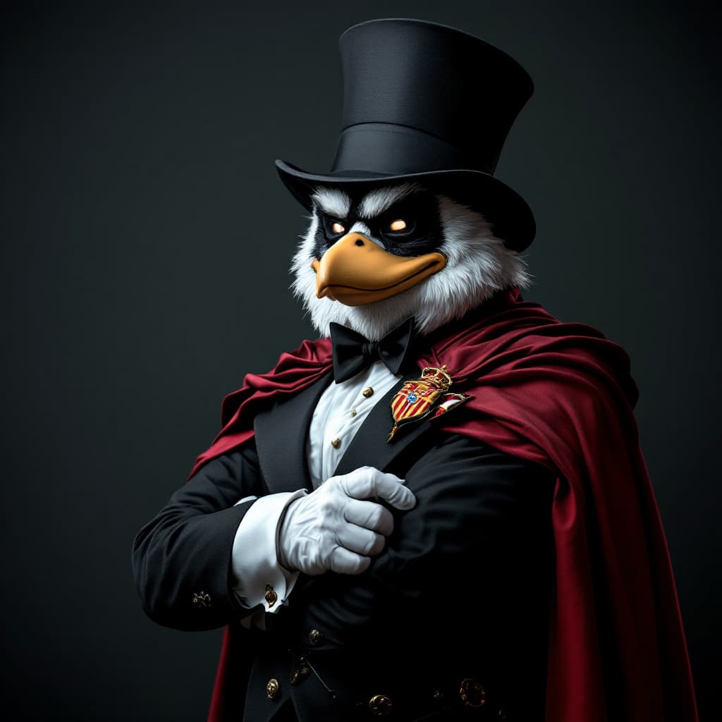AI generated: tux with catalan flag without any effect