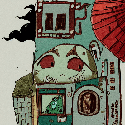 AI generated: in the style of hayao miyazaki and spirited away