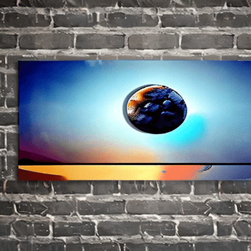 AI generated: A beautiful yin yang in the sky with full moon and a sunset dramatic colors panoramic golden hour sp...