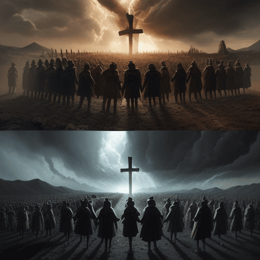 AI generated: Escena realista del apocalipsis biblico