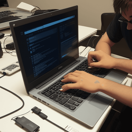 AI generated: laptop servicing