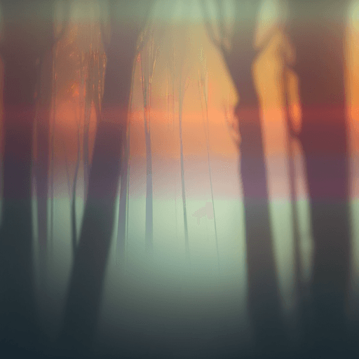 AI generated: An ethereal scene of a vibrant color grading, with warm hues dominating the atmosphere. The cool-ton...