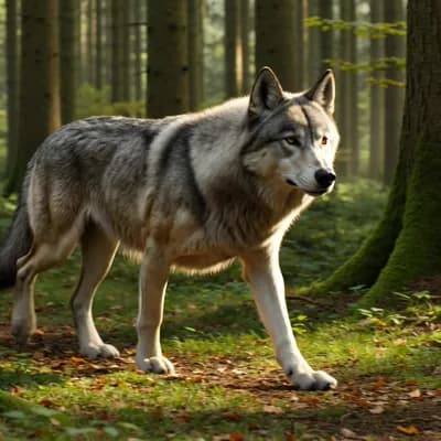 AI generated video: wolf