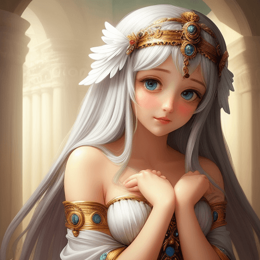 AI generated: goddess innocent shy