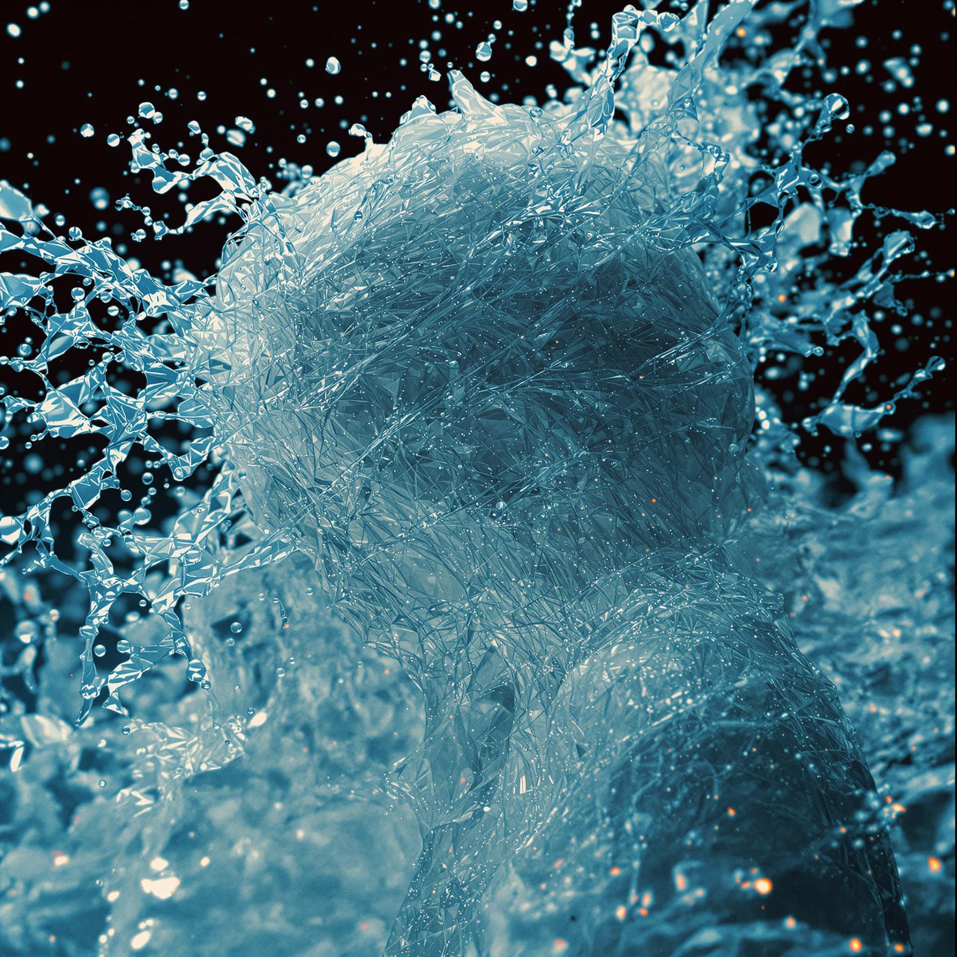 AI generated: Water texture for autodesk animation female genesis 2015, water texture for hair, in the style of ho...