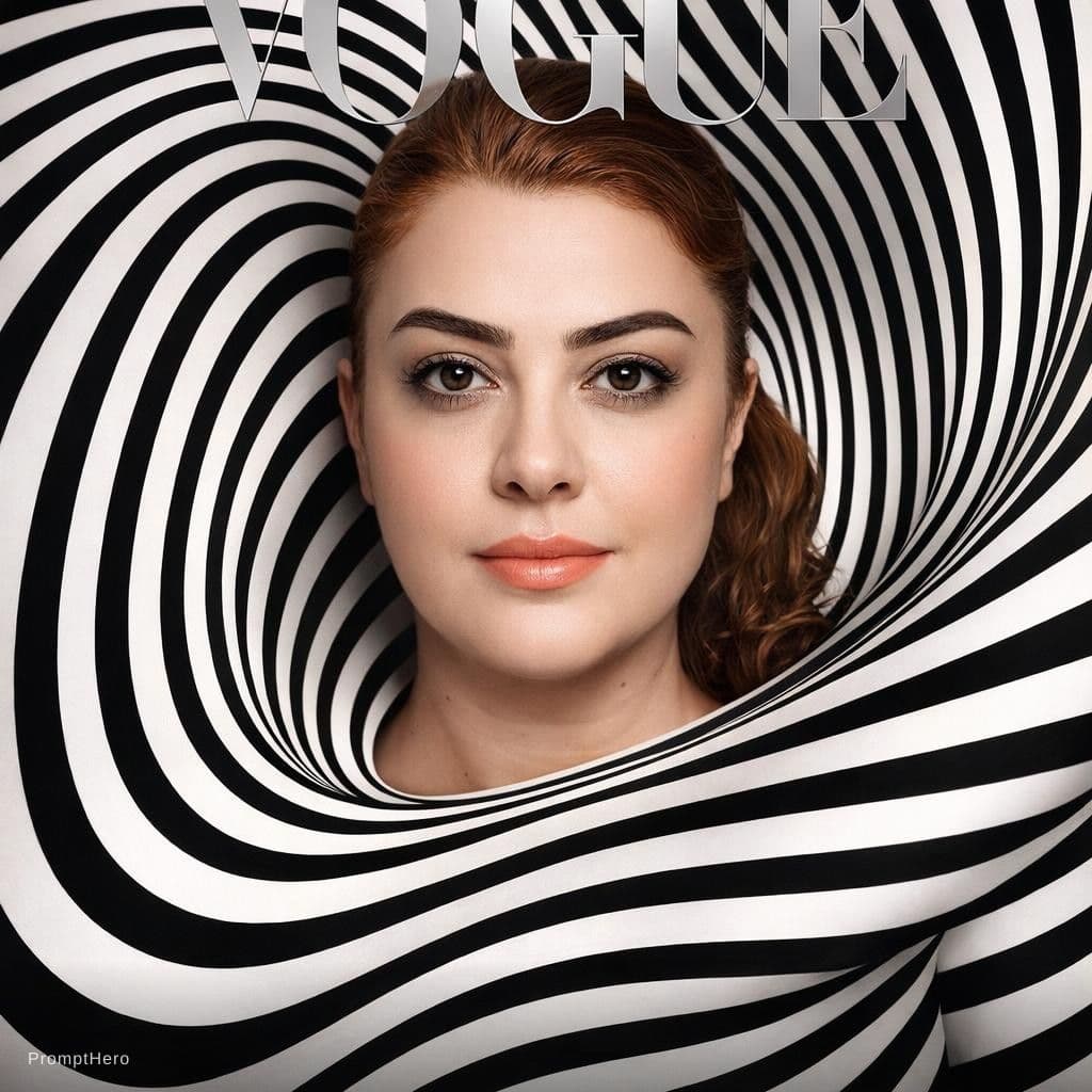 AI generated: (masterpiece:1.3), (best quality:1.3), ultra-detailed, 4k, 9:16 vertical

fashion magazine cover, re...