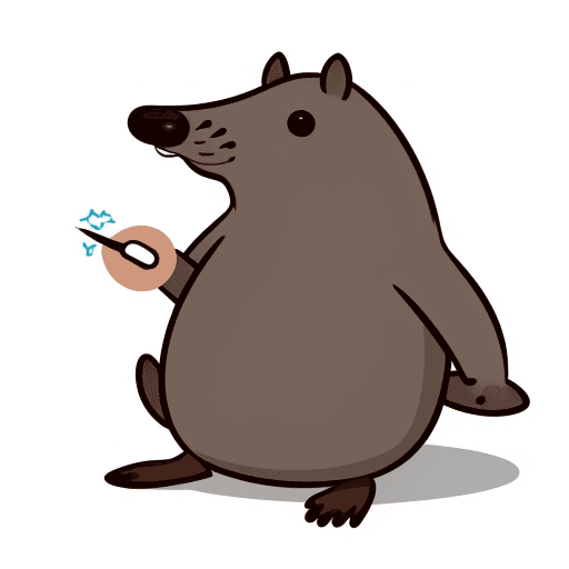 AI generated: a drawing of a mole in a cartoon style