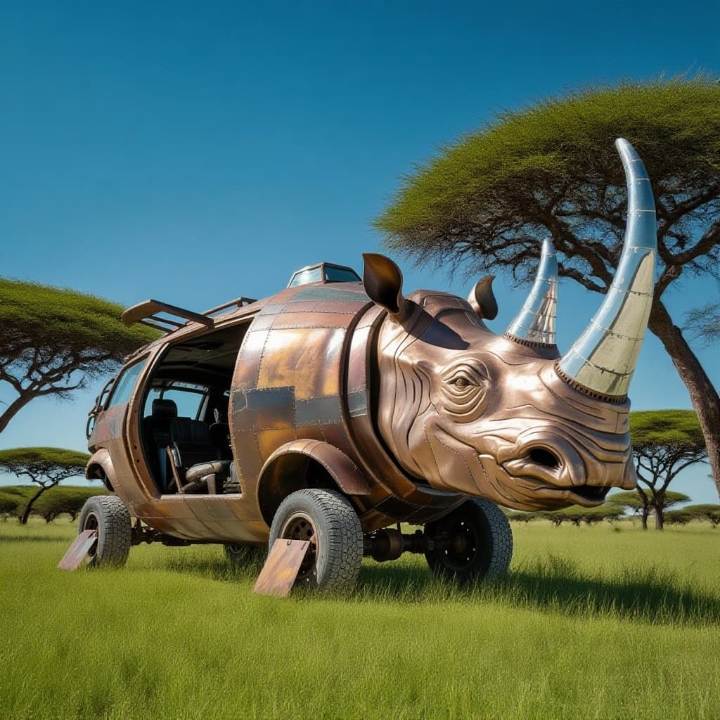 AI generated: change the background to a savannah
