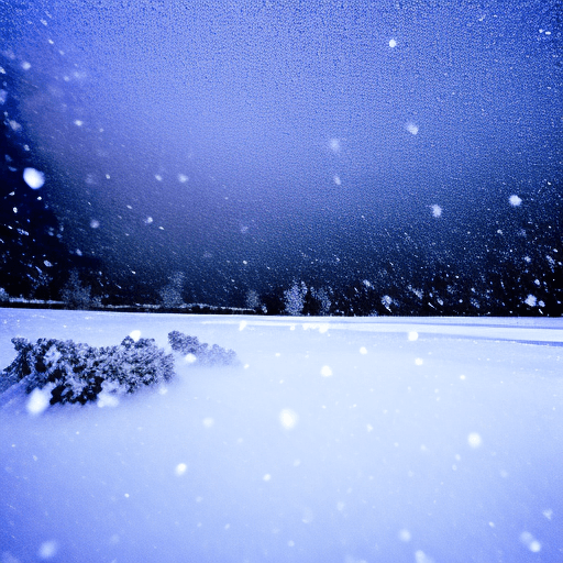 AI generated: snow storm at night.
ice crystals falling to the ground.
