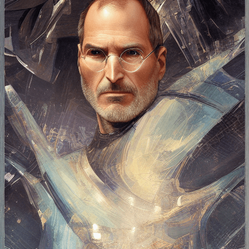 AI generated: Steve Jobs Star Wars movie character, highly detailed, digital fantasy character, painted portrait, ...