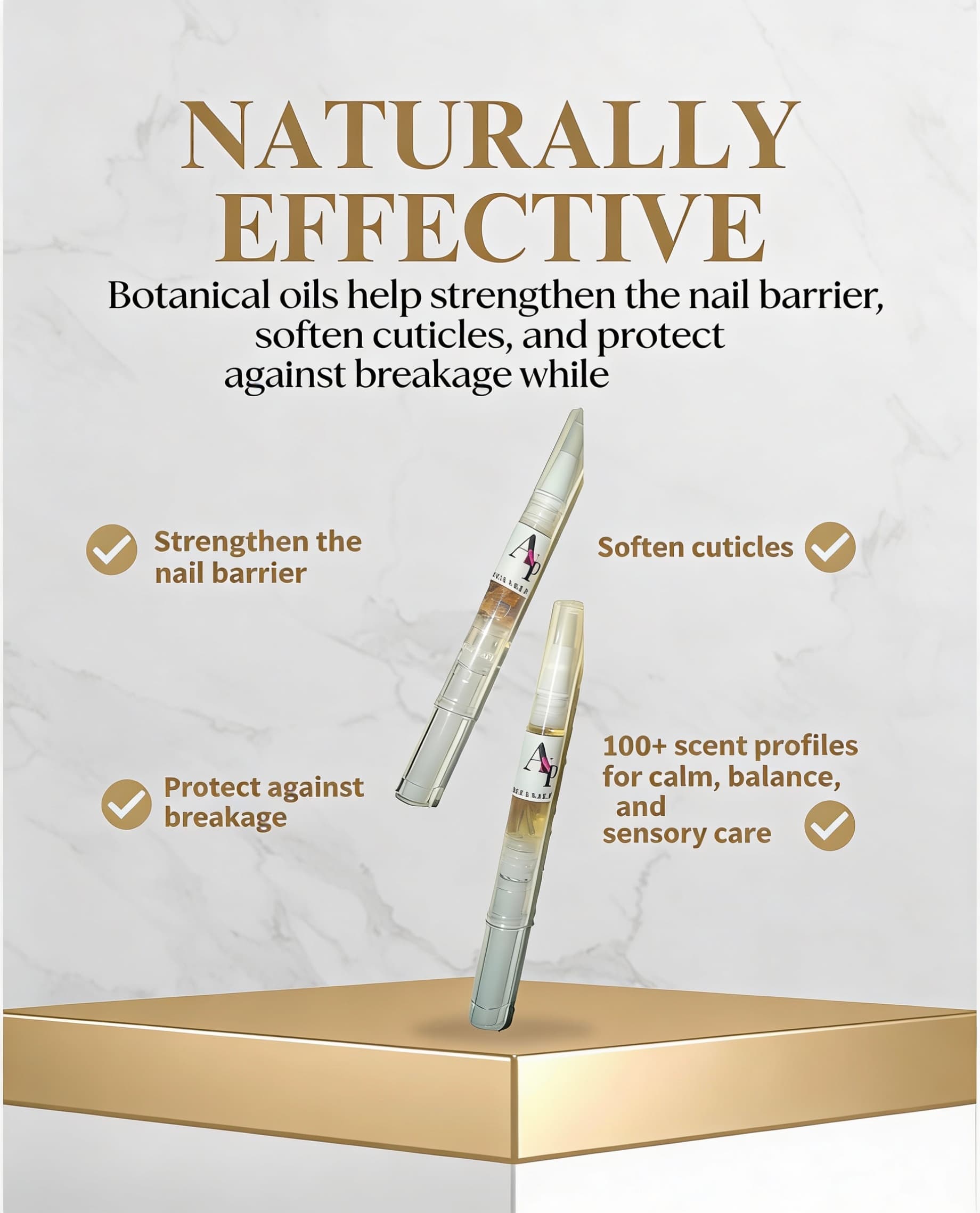AI generated: Nature knows how to nourish.
Botanical oils help strengthen the nail barrier, soften cuticles, and p...