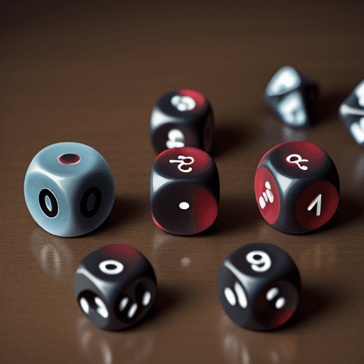 AI generated: dice without points 
