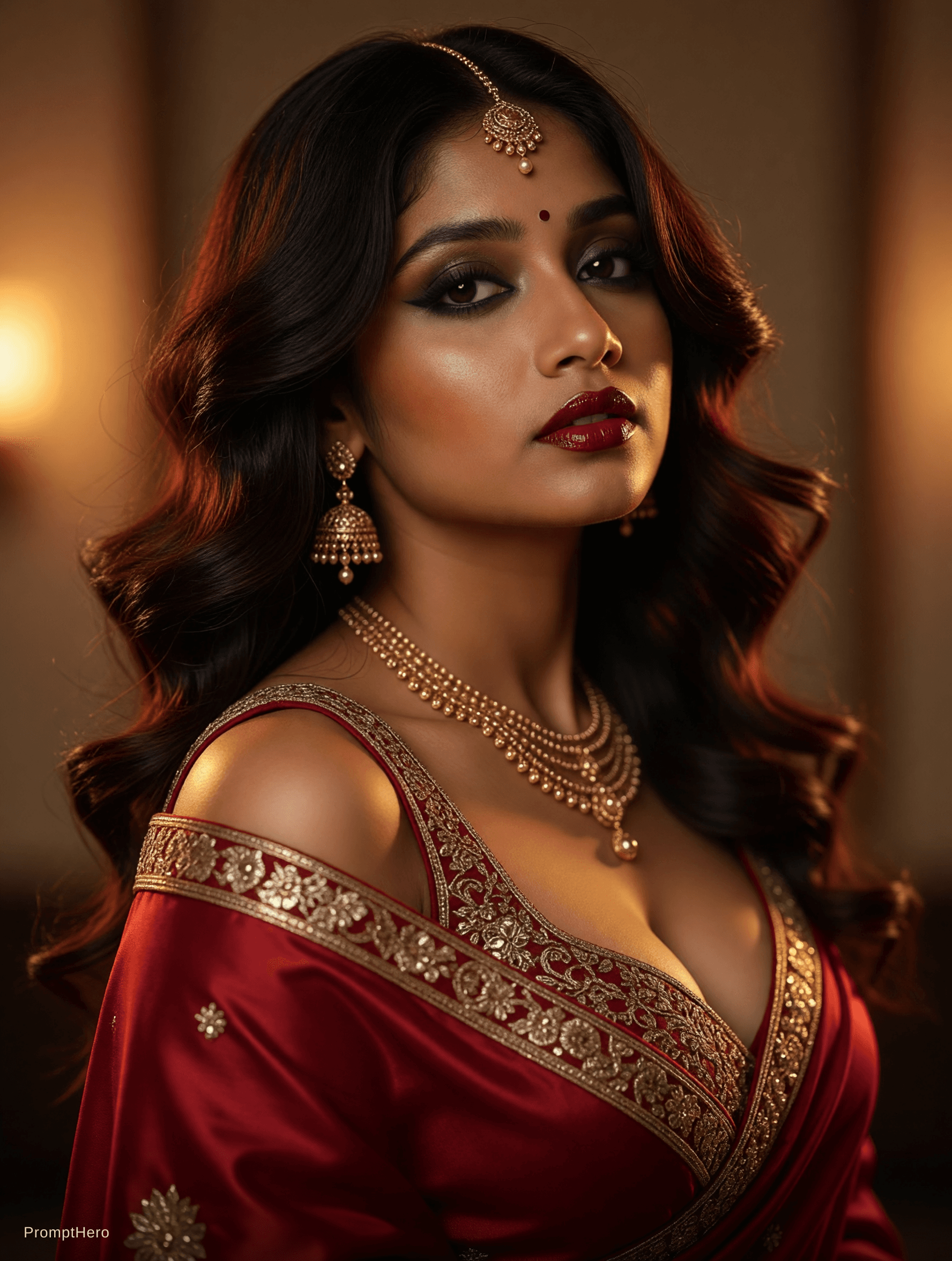 AI generated: Create a sexy girl in india style. and look like sexy.
