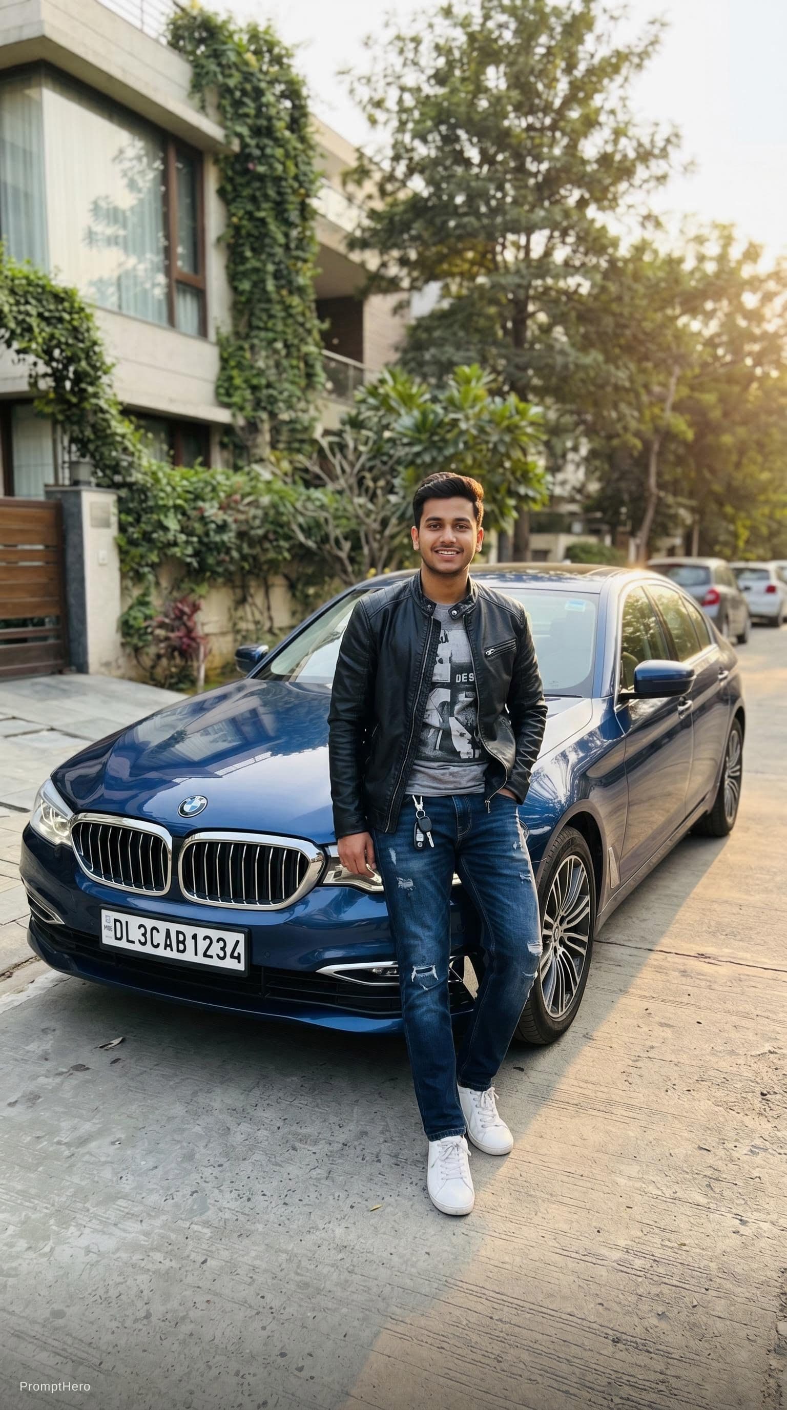 AI generated: Mere piche BMW kar khadi kar do jaise ki meri kar hai 