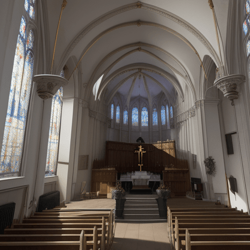 AI generated: un escargot dans une église , 8k,détai