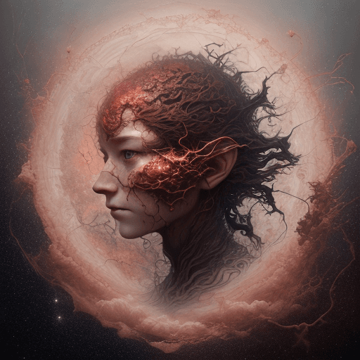 AI generated: photo illustration from a world in the clouds, the stars art group (xing xing), meghan howland, dark...