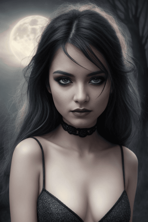 AI generated: stunning, fantasy, beautiful girl, medieval london, theatre, werewolf, Victoria Frances, luis royo, ...