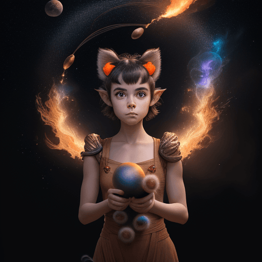 AI generated: cinematic portrait of a young beautiful and cute anthropomorphic female monkey with a monkey tail, k...