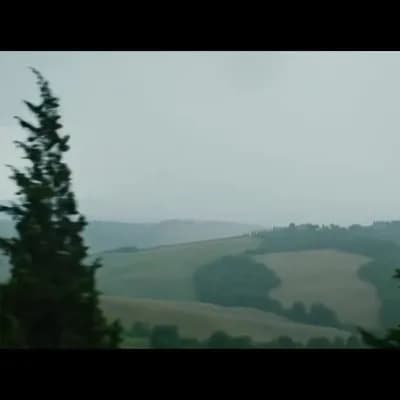 AI generated video: una lluvia cae sobre el paisaje 