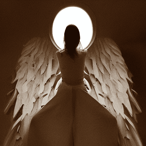 AI generated: angel image , kinkfolk photography, A D architecture