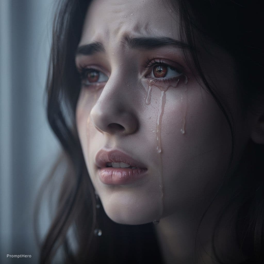 AI generated: una chica que llore 
