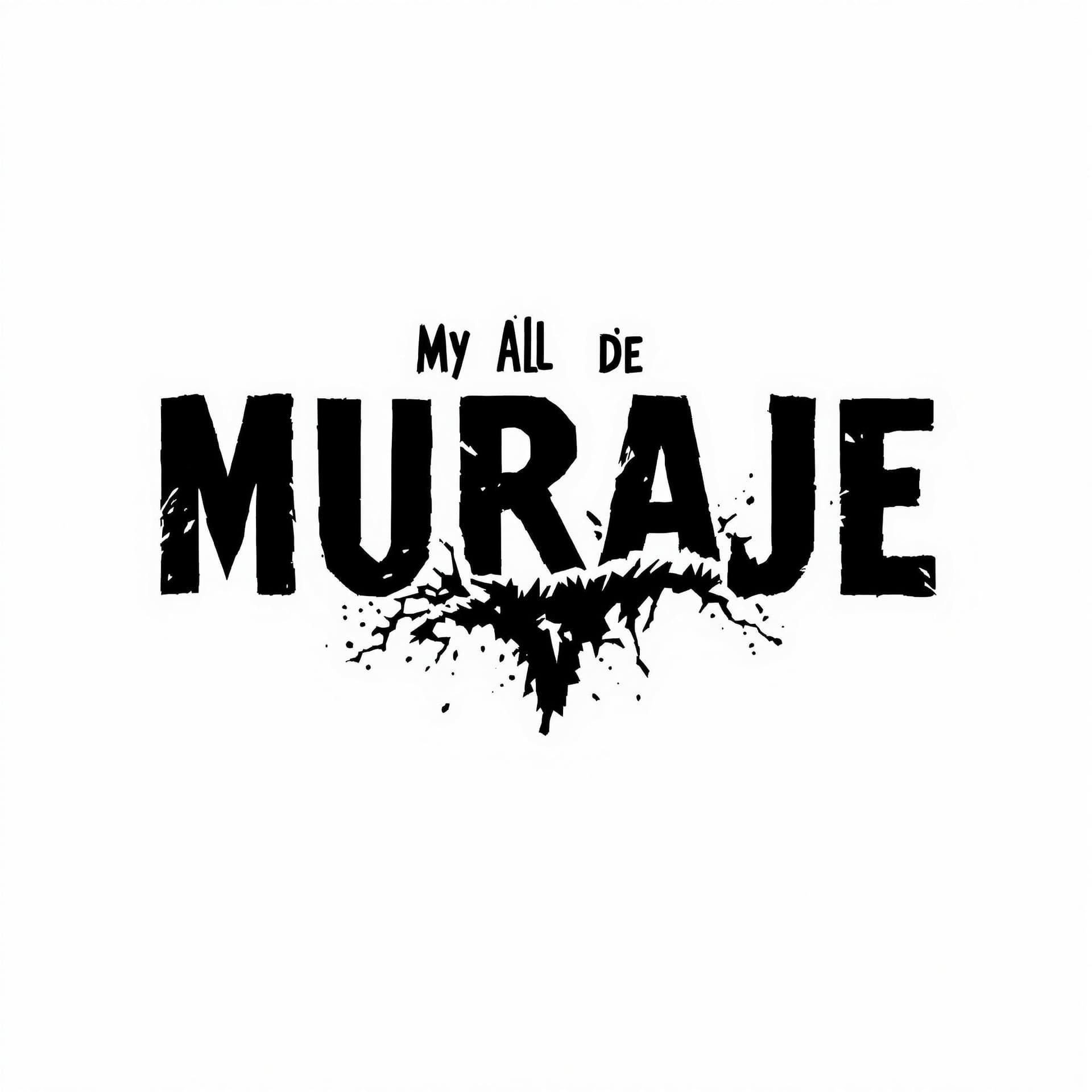 AI generated: Minimalist logo design, black text on white background. The word 'Murcia' in bold, uppercase black l...