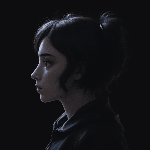 AI generated: profile picture with a dark background for discord