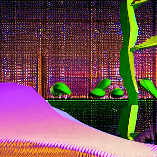 AI generated: illustration of a strange mysterious desolate desert with purple sand , painting like ,purpleish col...