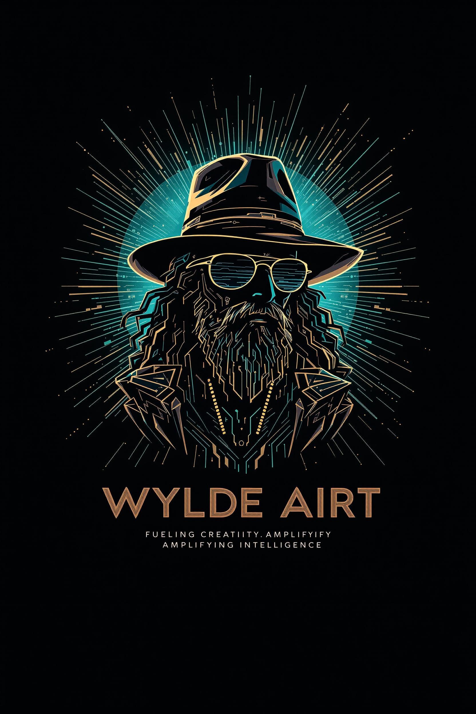 AI generated: Create a high-impact, retro Steampunk logo for the brand "Wylde Airt", preserving the following visu...