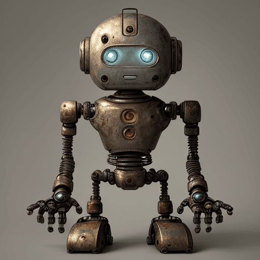 AI generated: Design an endearing yet slightly rusty robot in need of both a caring human companion and a thorough...