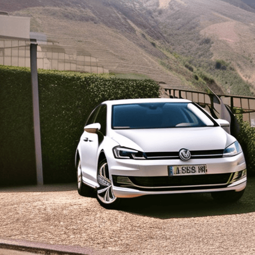 AI generated: standing next to volkswagen golf 7,