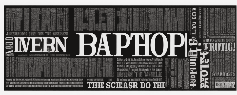 AI generated: big title, Written Slogan poster, collage, big words, black and white  print
