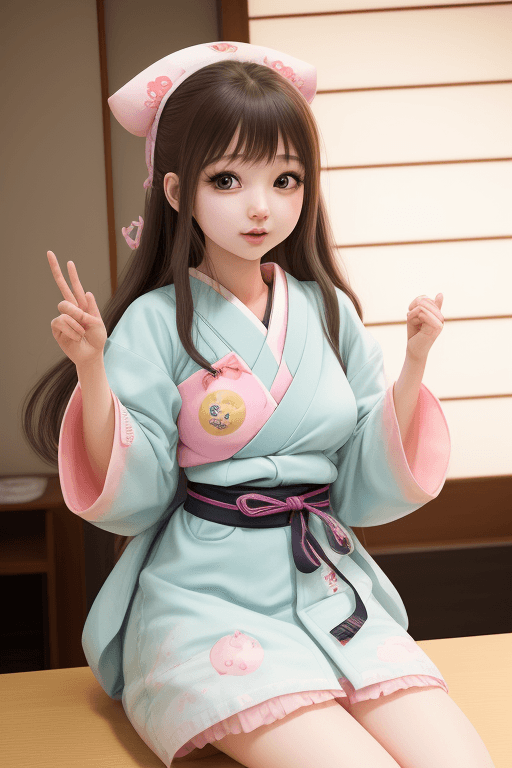 AI generated: highly quality, (photorealistic:1.8), 1girl, japanese clothes, aegyo sal, cute, (puffy eyes:1.1), <l...
