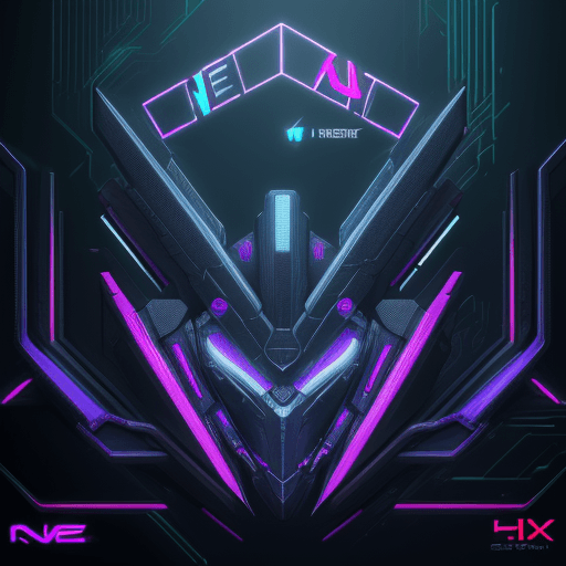 AI generated: cyberpunk design, logo with name Neverene, HDR, 4k, high resolution