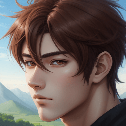 AI generated: man, male, perfect anime quality, digital painting, 64k, beautiful scenery, close-up image, perfect ...